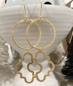 Circle + Quatrefoil Earrings