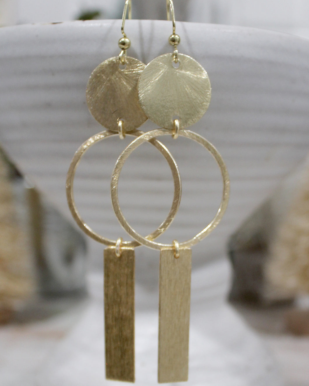 Disc + Bar Earrings