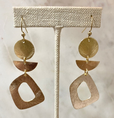 Geo Disc Earrings