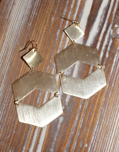 Square + Chevron Earrings