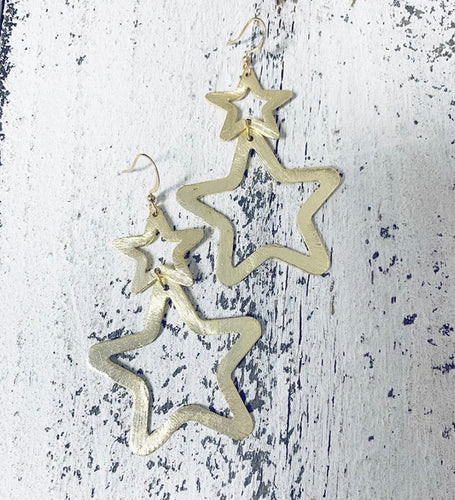 Double Star Earrings