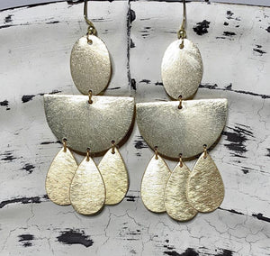 Triple Teardrop Statement Earrings