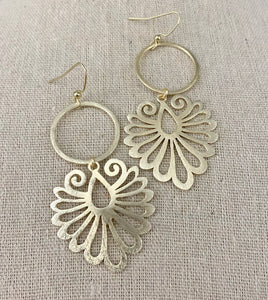 Circle + Filigree Earrings