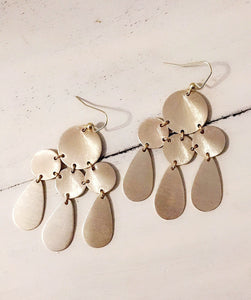 Circle + Teardrop Statement Earrings