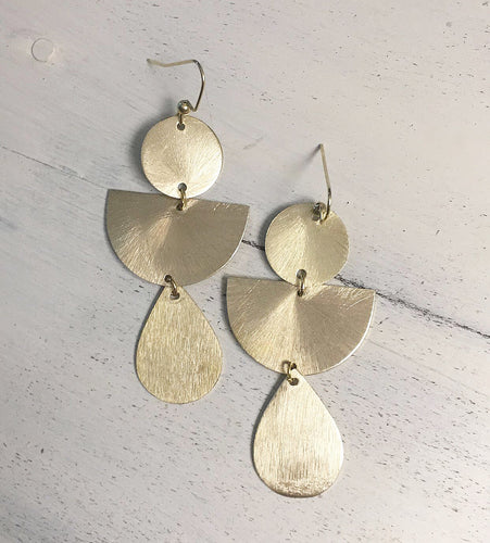 Triple Geo Earrings